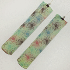염색디자인+꽃한송이 패턴 반스타킹